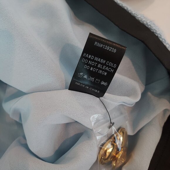 Pomander Place Light Blue Coco Tweed Bow Dress Size XL NWOT - Picture 6 of 11